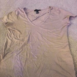 tan crossed shirt